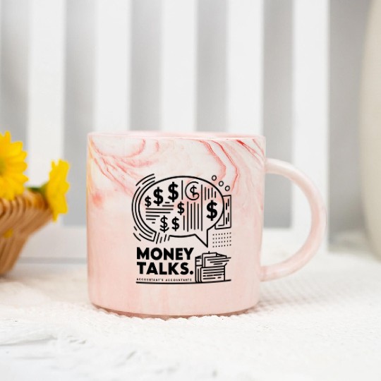 money talks funny accountant bookkeepers gift Marble Mugs