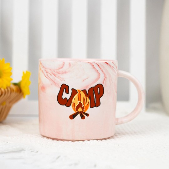 a campfire icon Marble Mugs