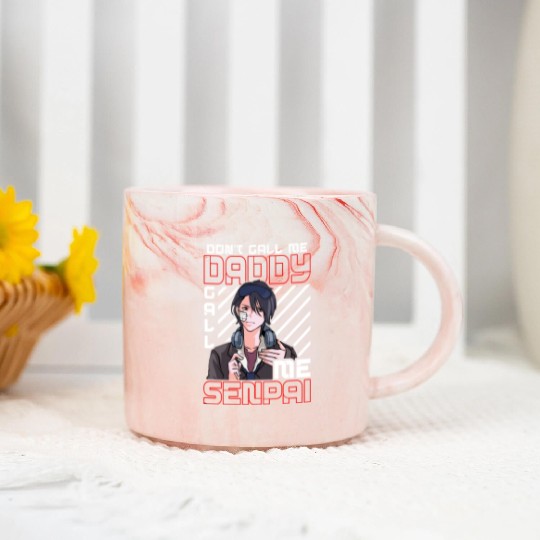 dont call me daddy call me senpai 3 Marble Mugs