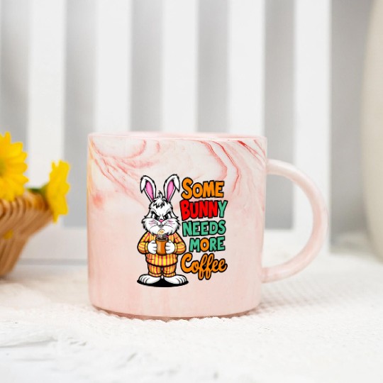 Happy Easter Bunny: Coffee Lover Gifts Marble Mugs