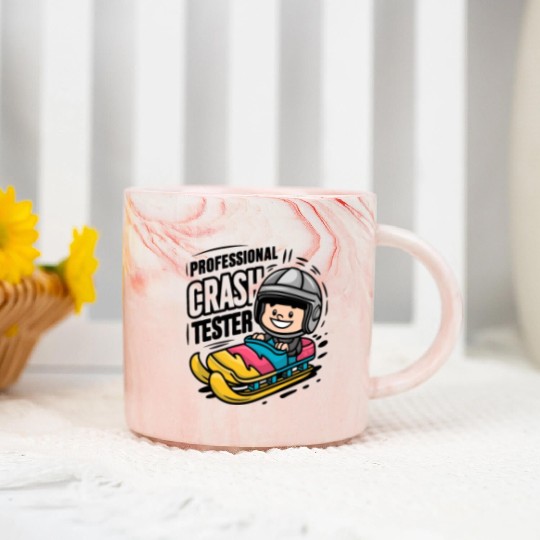 Sledding Snow Sled Winter Sport Winter Outdood Marble Mugs