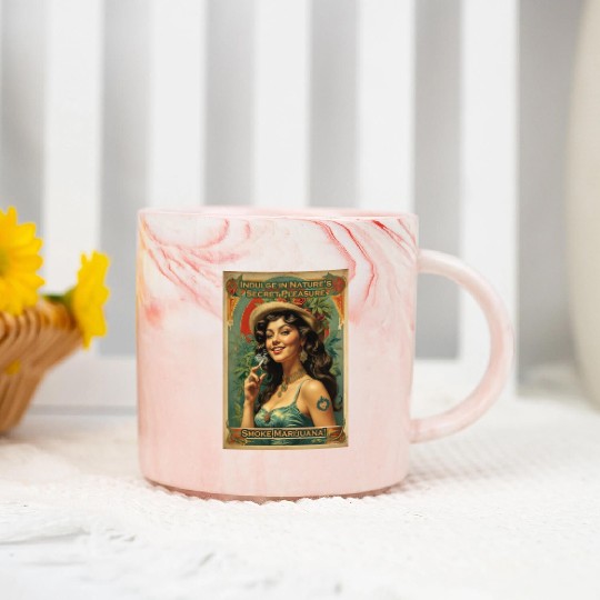 Joyful consumption marijuana Marble Mugs