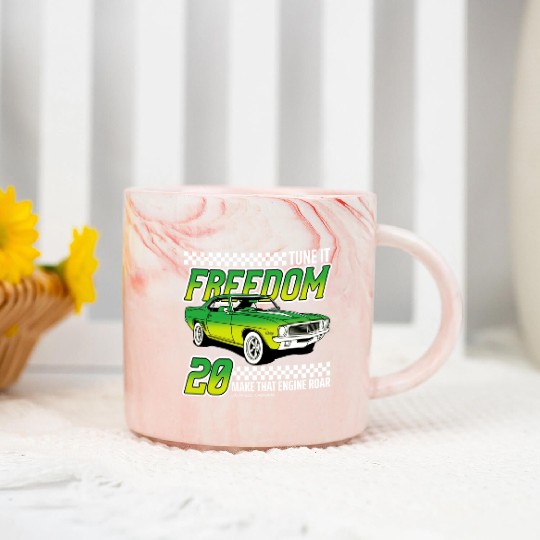 Racing OLD car illustrated | muscle car Marble Mugs