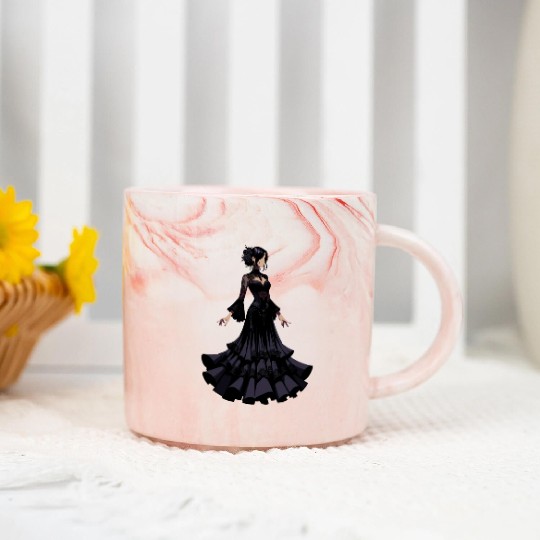 Gothic Elegance in Flamenco dance Marble Mugs