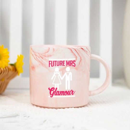 Bridal Future Mrs Glamous Marble Mugs