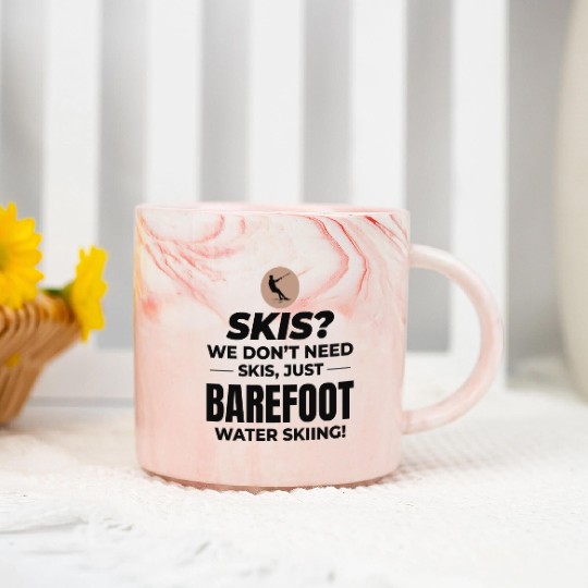 Barefoot Water Skiing Extreme Sports Barefooting Marble Mugs