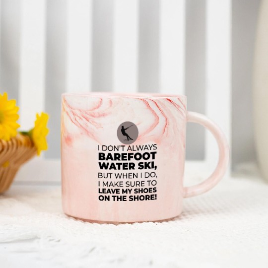 Barefoot Water Skiing Extreme Sports Barefooting Marble Mugs