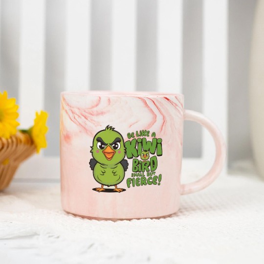 Be Like a kiwi BIrd Small But Fierce1 Marble Mugs