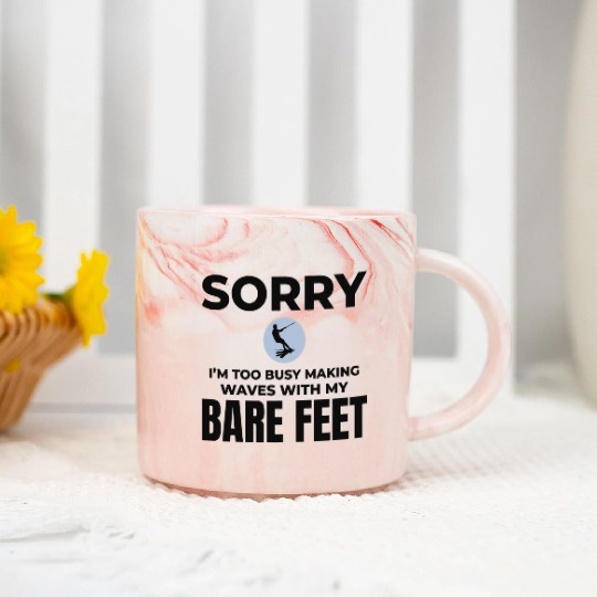 Barefoot Water Skiing Extreme Sports Barefooting Marble Mugs