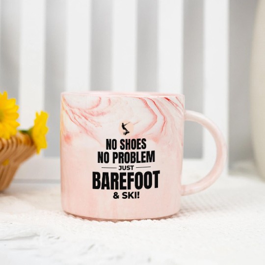 Barefoot Water Skiing Extreme Sports Barefooting Marble Mugs