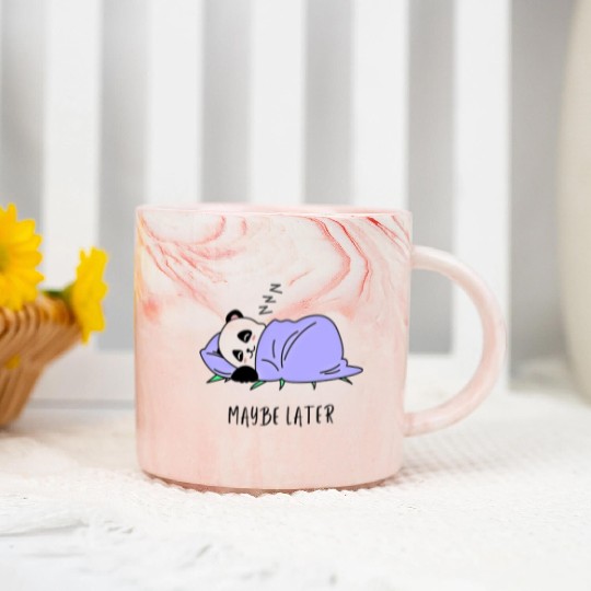 Maybe later cute panda design Marble Mugs