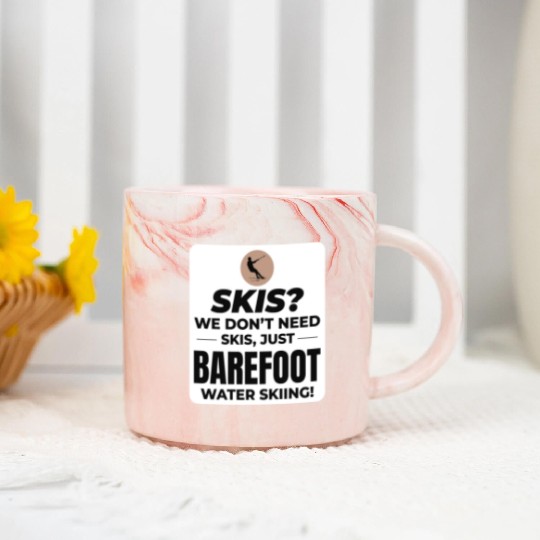 Barefoot Water Skiing Extreme Sports Barefooting Marble Mugs