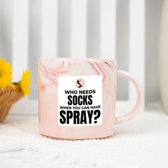 Barefoot Water Skiing Extreme Sports Barefooting Marble Mugs