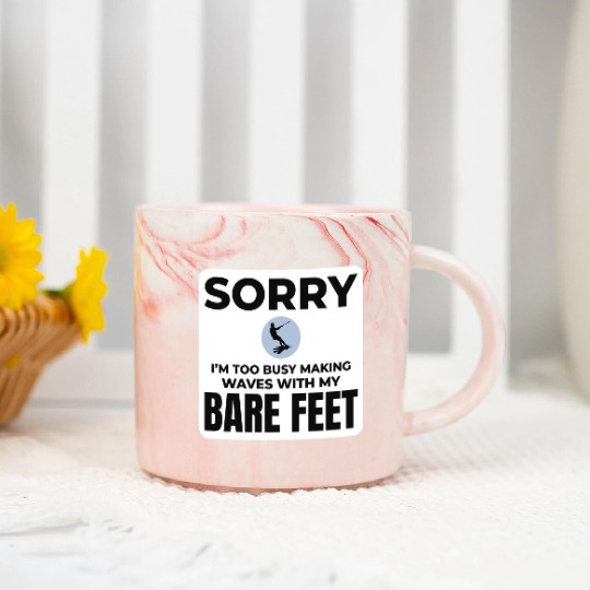 Barefoot Water Skiing Extreme Sports Barefooting Marble Mugs