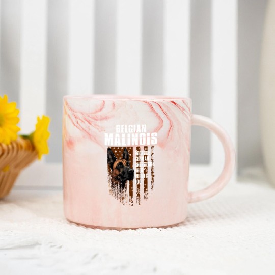 BELGIAN MALINOIS GERMAN SHEPHERDS NEED HEROS TOO Marble Mugs