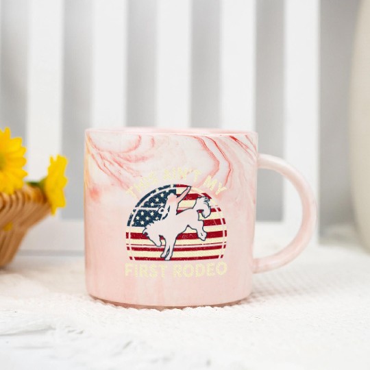 Aint My First Rodeo Funny Western Horse Riding Marble Mugs