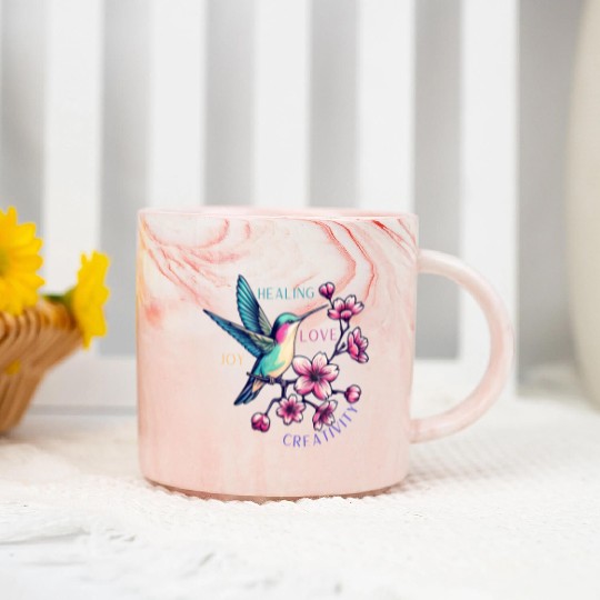 Hummingbird Marble Mugs