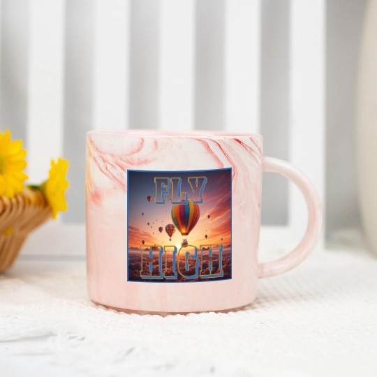 Novelty Fly High Marble Mugs