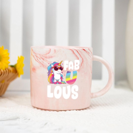 LGBTQ+ Unicorn Marble Mugs