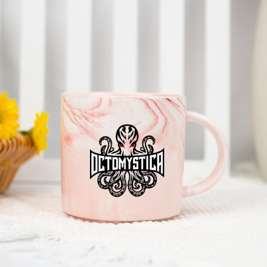 Octomystica Octopus Vector Design 3 Colors Marble Mugs