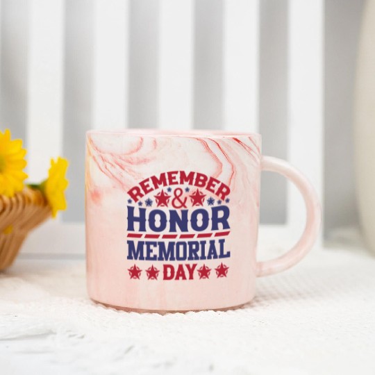 Memorial day ! respect for all Marble Mugs