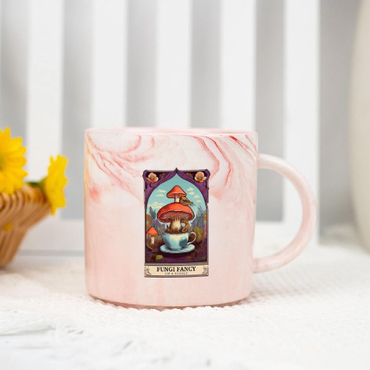 Fungi Fancy Tarot Marble Mugs