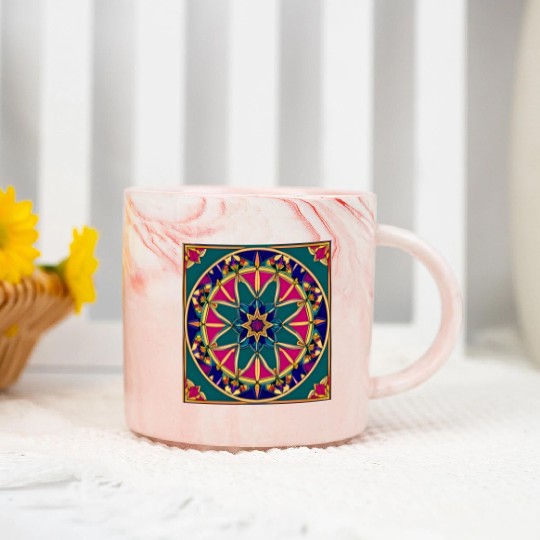 Persian Rug Medallion Marble Mugs