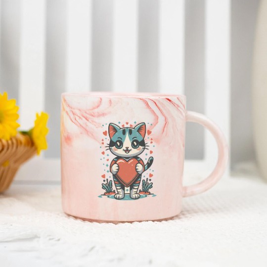 cat mom Marble Mugs
