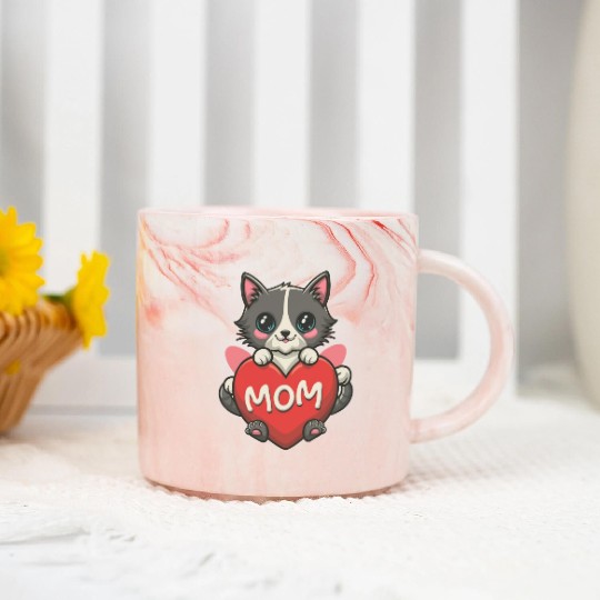 cat mom Marble Mugs