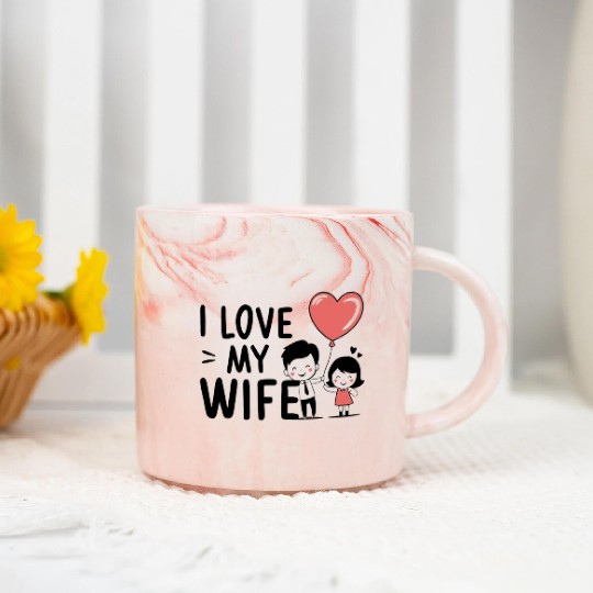 I Love my wife Marble Mugs