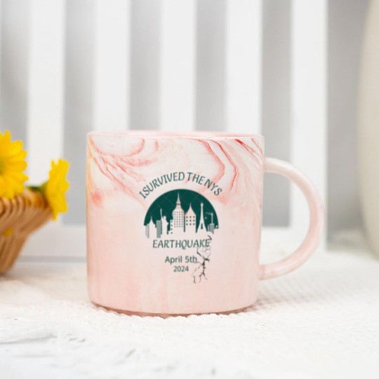 i survived the nyc earthquake Marble Mugs
