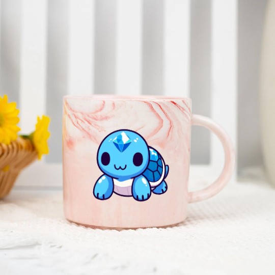 Sapphire Turtle Marble Mugs
