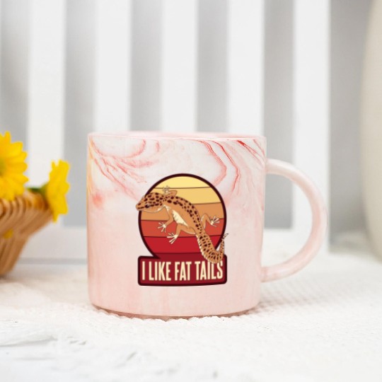 I Like Fat Tails Crested Lizard Gekkota Leopard Marble Mugs