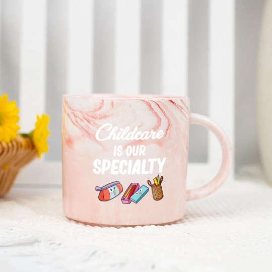 Childcare is our Speciality Daycare Teacher Marble Mugs