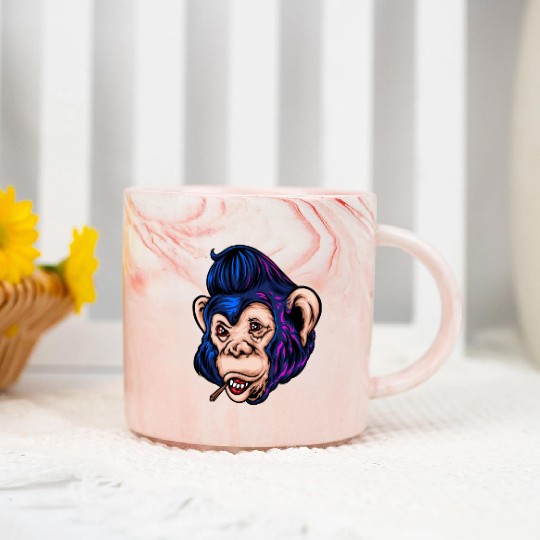 Monkey Hawk Marble Mugs