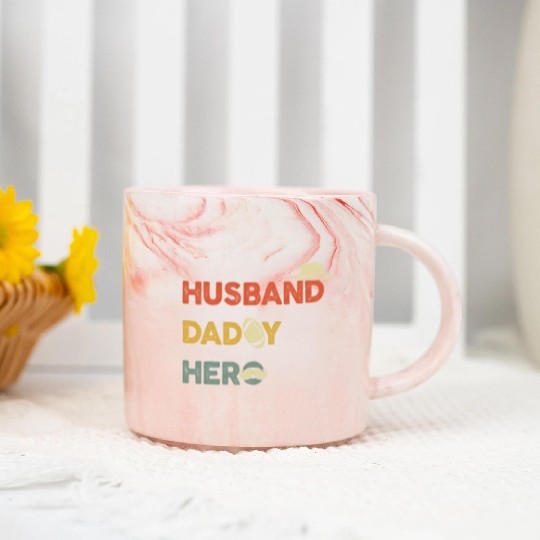 Multi-Role Hero: Husband & Dad Marble Mugs