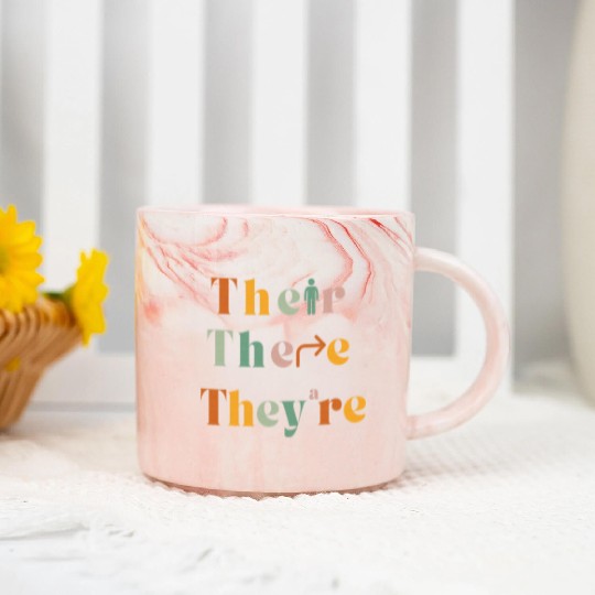 Their There They re Funny English Teacher Gramma Marble Mugs