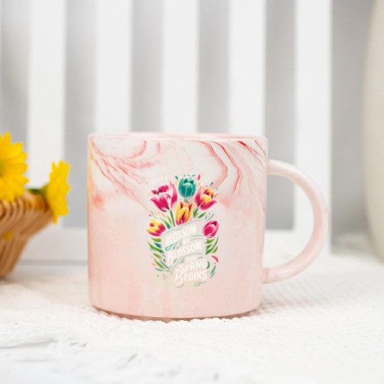 Tulips Tulip Flower Yes I Talk To Tulips Marble Mugs