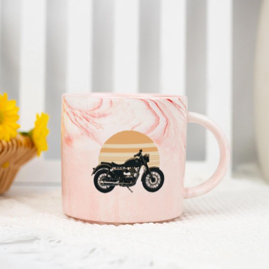 A classic motorcycle Marble Mugs