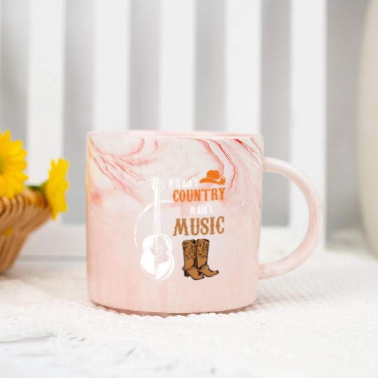 Music Guitar Cowboy Marble Mugs