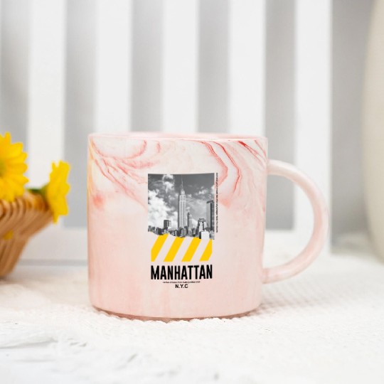 Manhattan NYC Marble Mugs