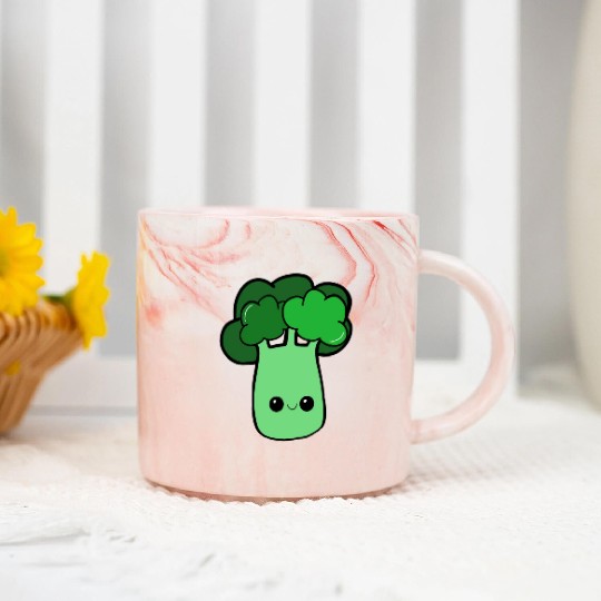 Cute Loves Broccoli Veggie Gardening Adult Kids To Marble Mugs