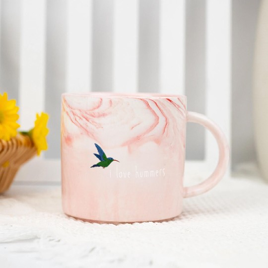 I Love Hummers Awesome Hummingbird Lover Marble Mugs