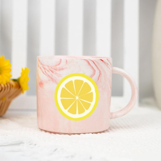 Citrus - Fruits - Orange - Lime - Grapefruit Marble Mugs