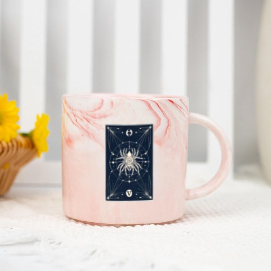 Spider Tarot Card Reader Astrology Occult Marble Mugs