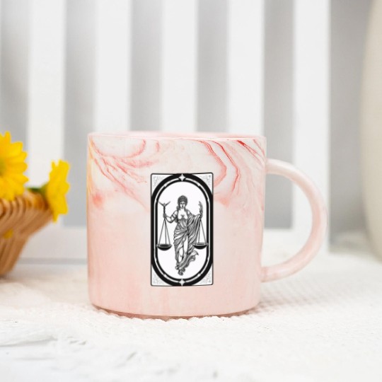 Themis Tarot Card Astrology Occult Mystical Marble Mugs