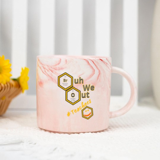 Bruh We Out # Teachers Marble Mugs