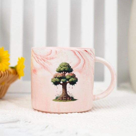 Colorful Tree Life is Really Good Tree Marble Mugs