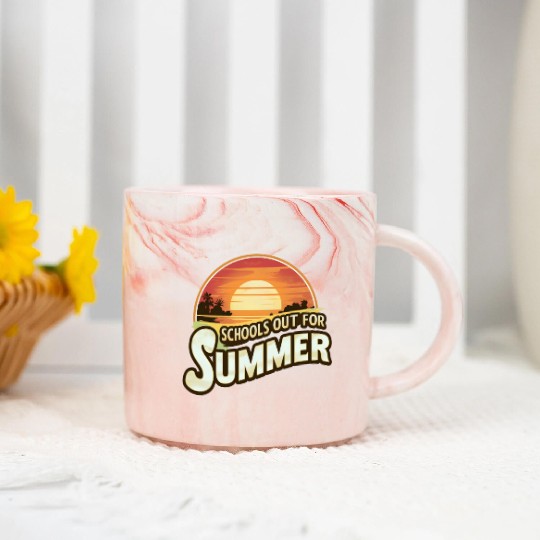 Retro Schools Out For Summer Last Day Of School Marble Mugs