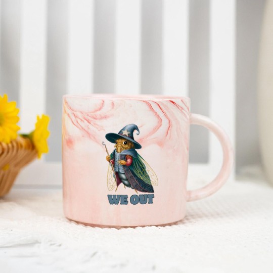 Funny Cicada We Out Cute Cicada Brood Emergence Marble Mugs